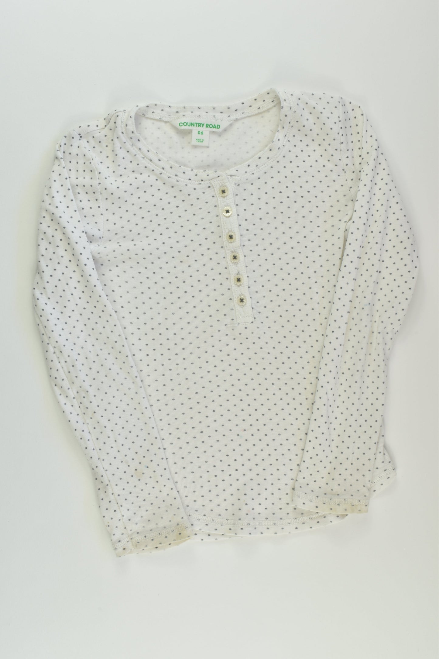 Country Road Size 6 Henley Top