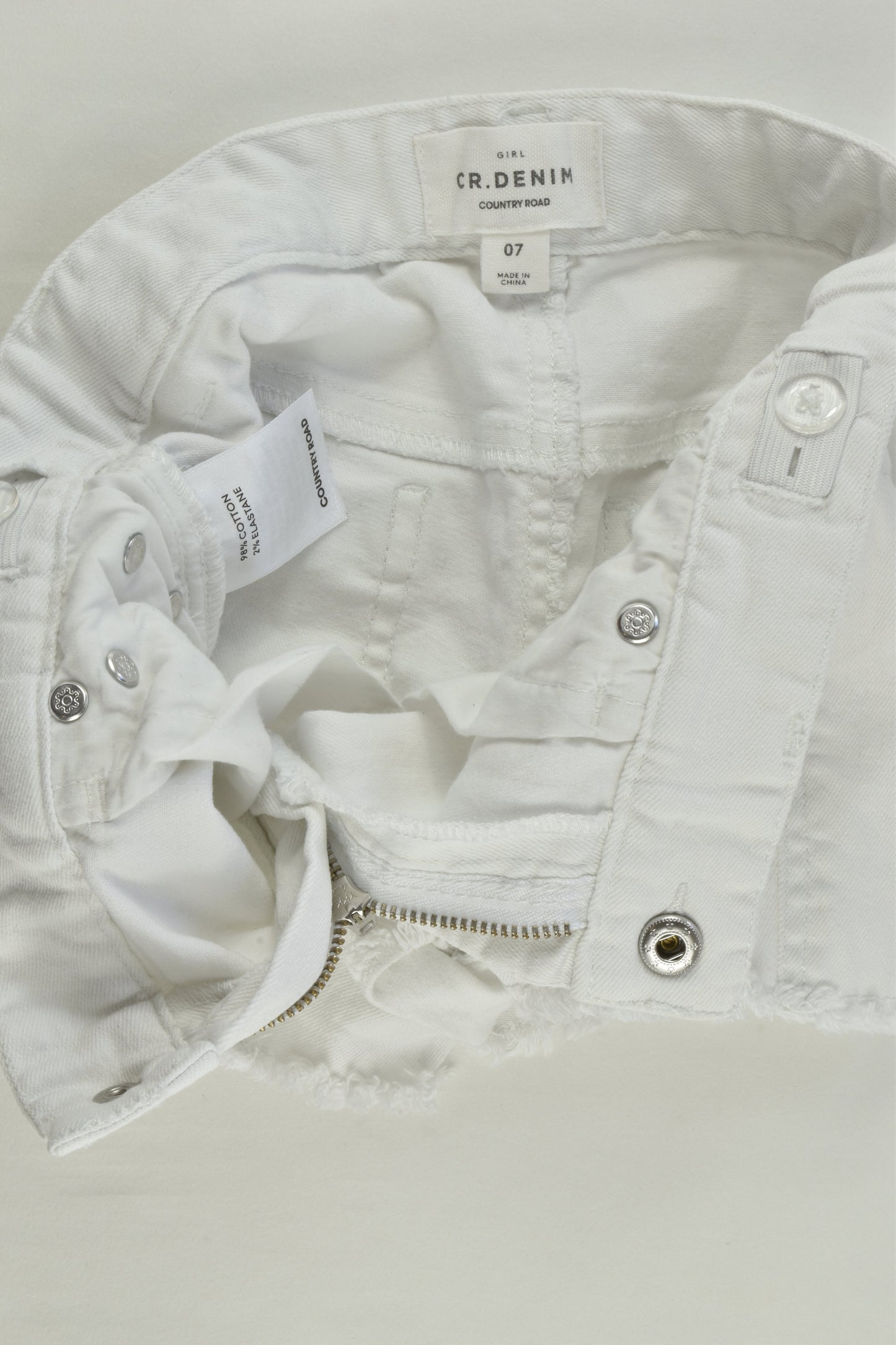 Country Road Size 7 White Denim Shorts