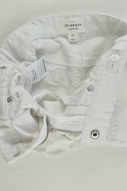 Country Road Size 7 White Denim Shorts
