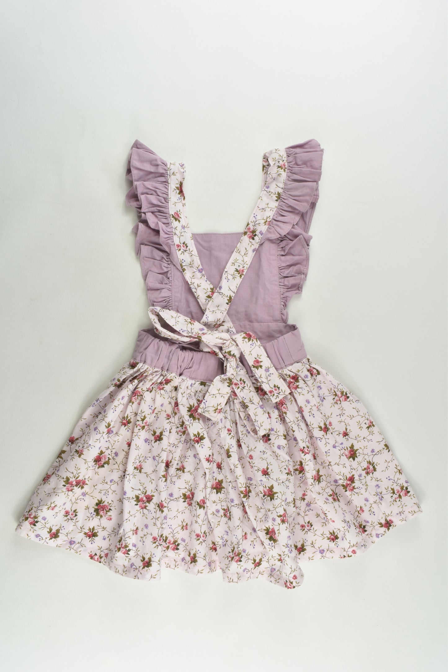 Cute2Hoot Size 2 Handmade Pinafore Floral Dress