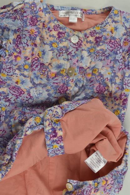Daisy & Moose Size 0 Lined Floral Short Romper