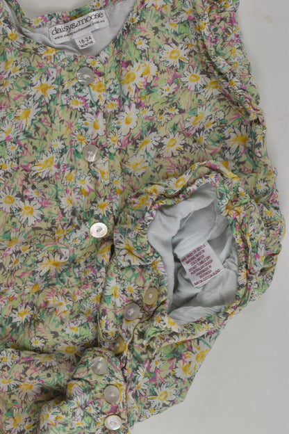 Daisy & Moose Size 1-2 (18-24 months) Lined Floral Romper