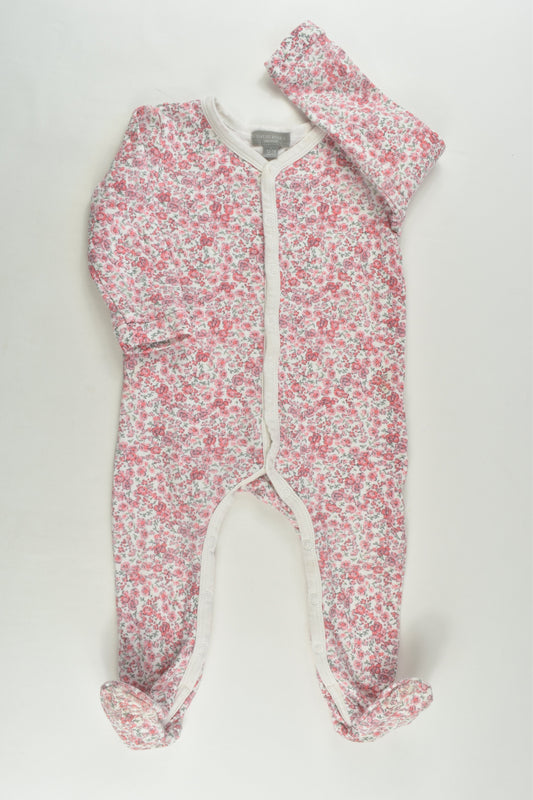 David Jones Size 1 (12-18 months) Floral Footed Romper