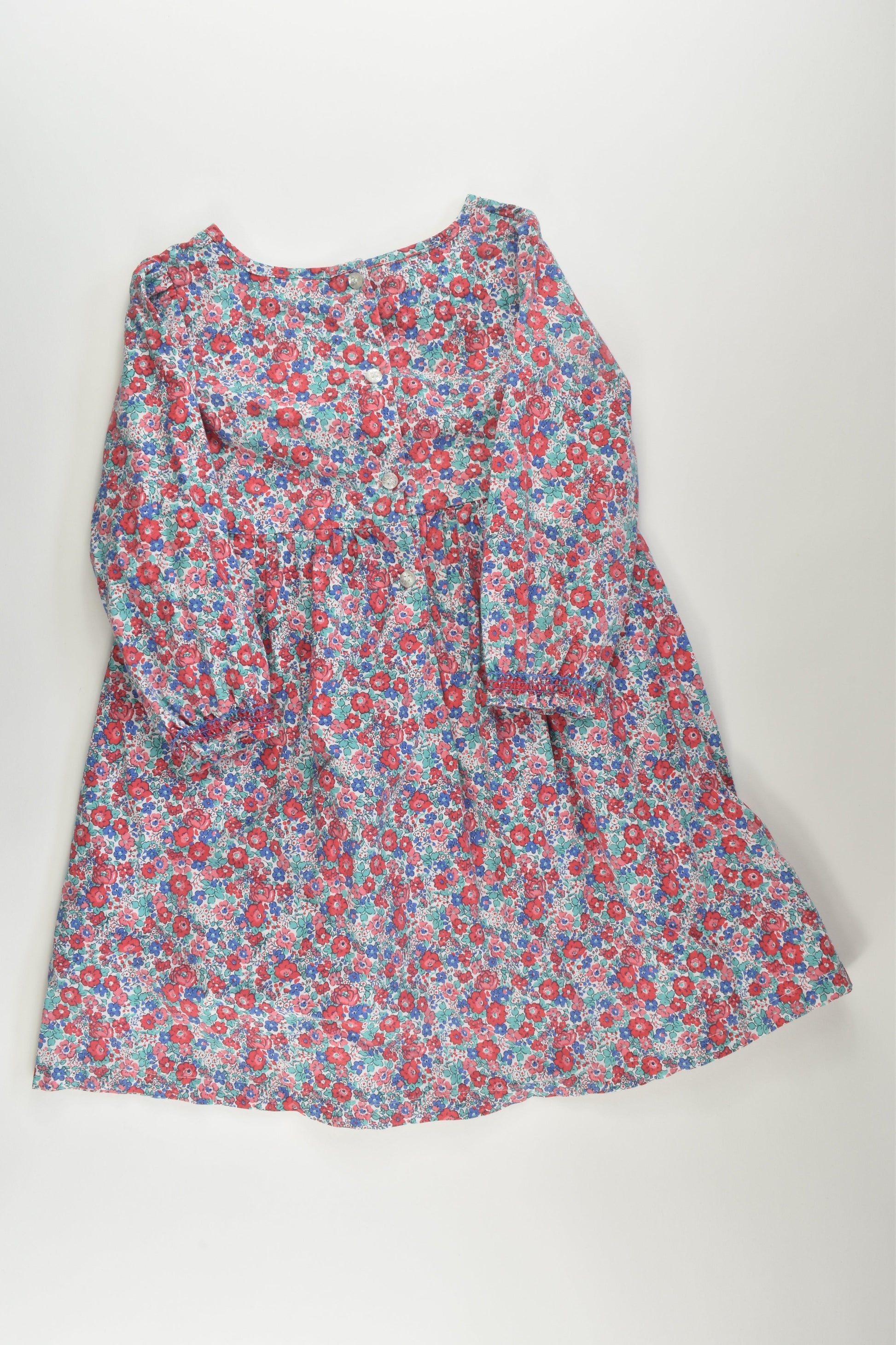 David Jones Size 3 Smocked Liberty Print Lined Dress