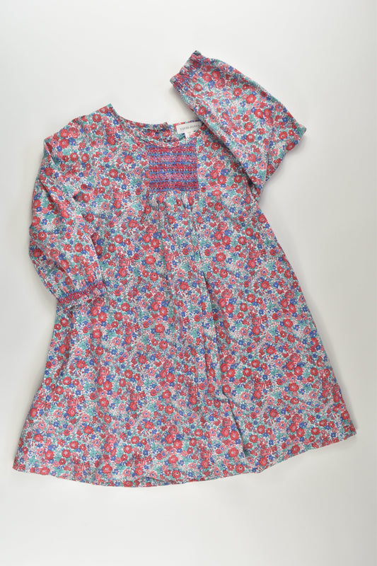 David Jones Size 3 Smocked Liberty Print Lined Dress