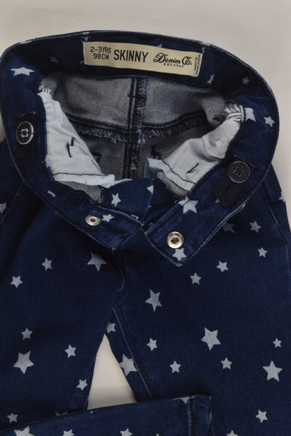 Denim Co Size 2-3 (98 cm) Stars Stretchy Skinny Denim Pants