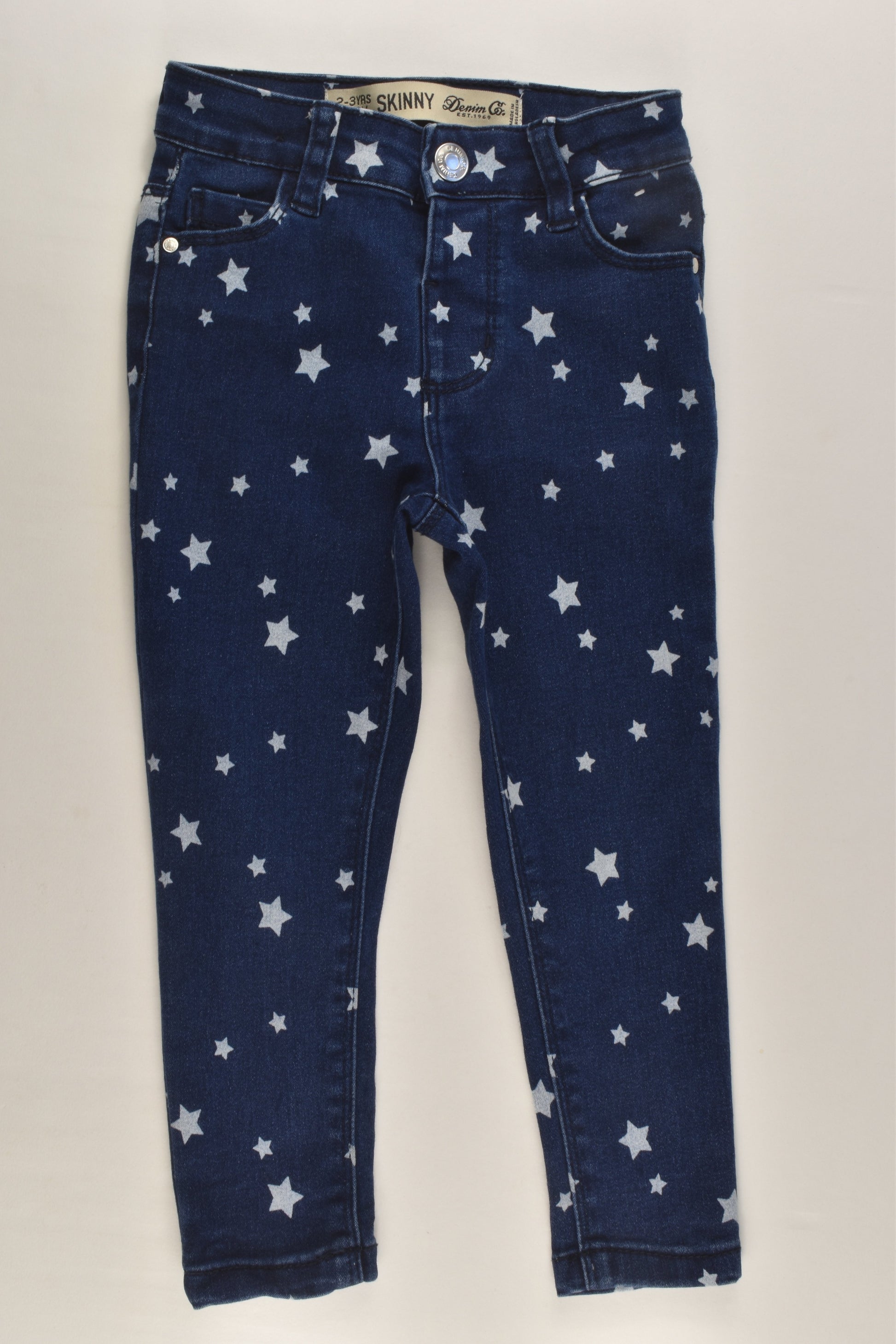 Denim Co Size 2-3 (98 cm) Stars Stretchy Skinny Denim Pants