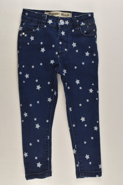 Denim Co Size 2-3 (98 cm) Stars Stretchy Skinny Denim Pants