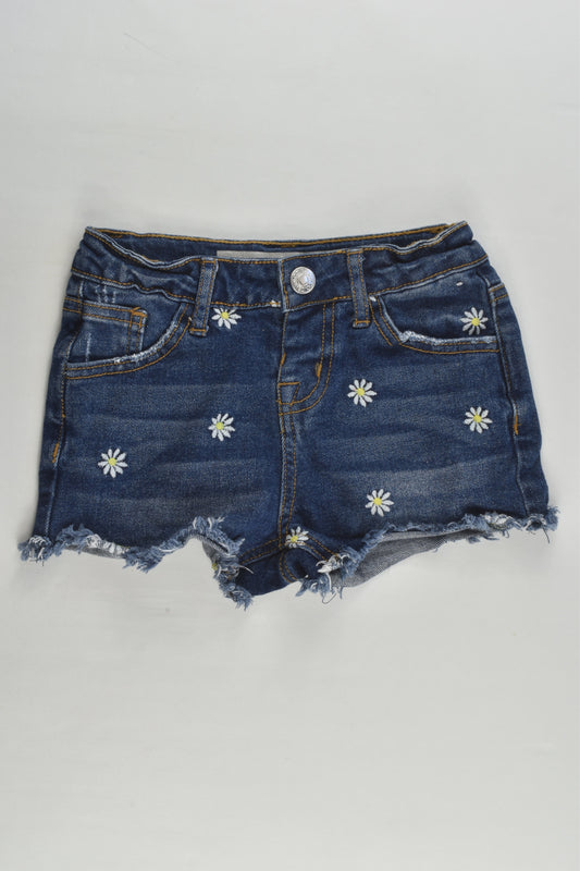 Denim Co Size 3-4 (104 cm) Daisy Denim Shorts