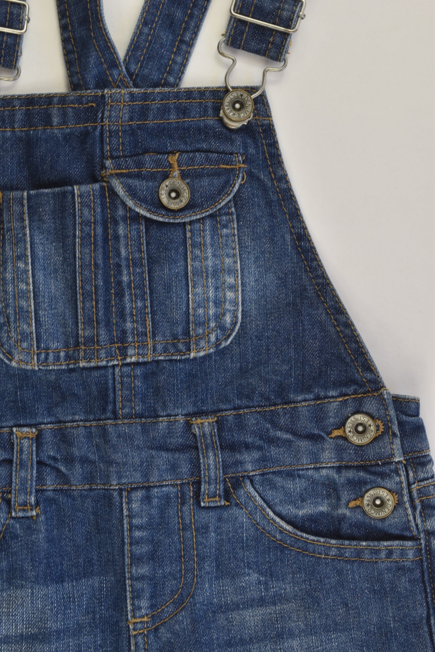 Denim Co Size 4-5 (110 cm) Short Denim Overalls