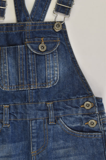 Denim Co Size 4-5 (110 cm) Short Denim Overalls