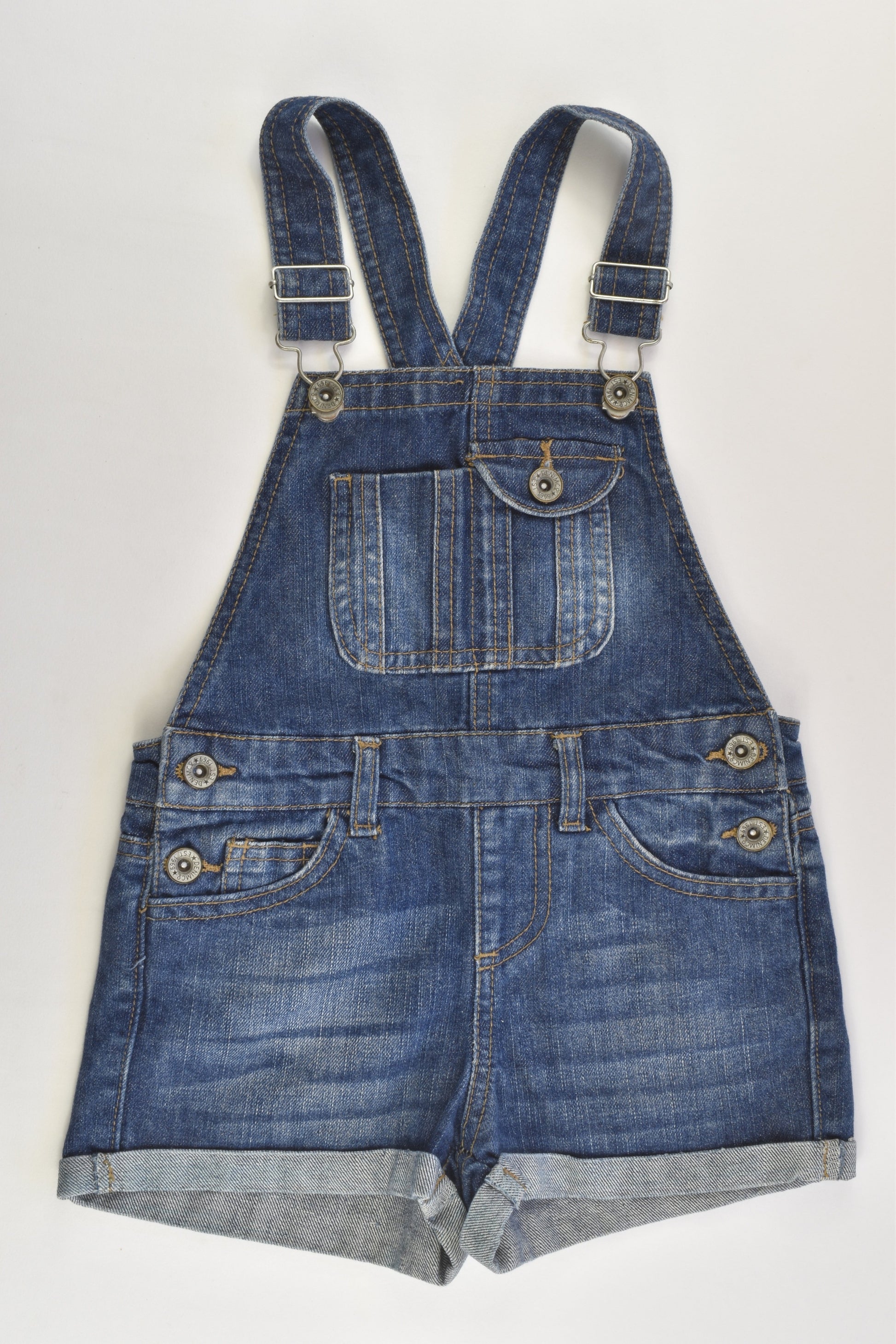 Denim Co Size 4-5 (110 cm) Short Denim Overalls