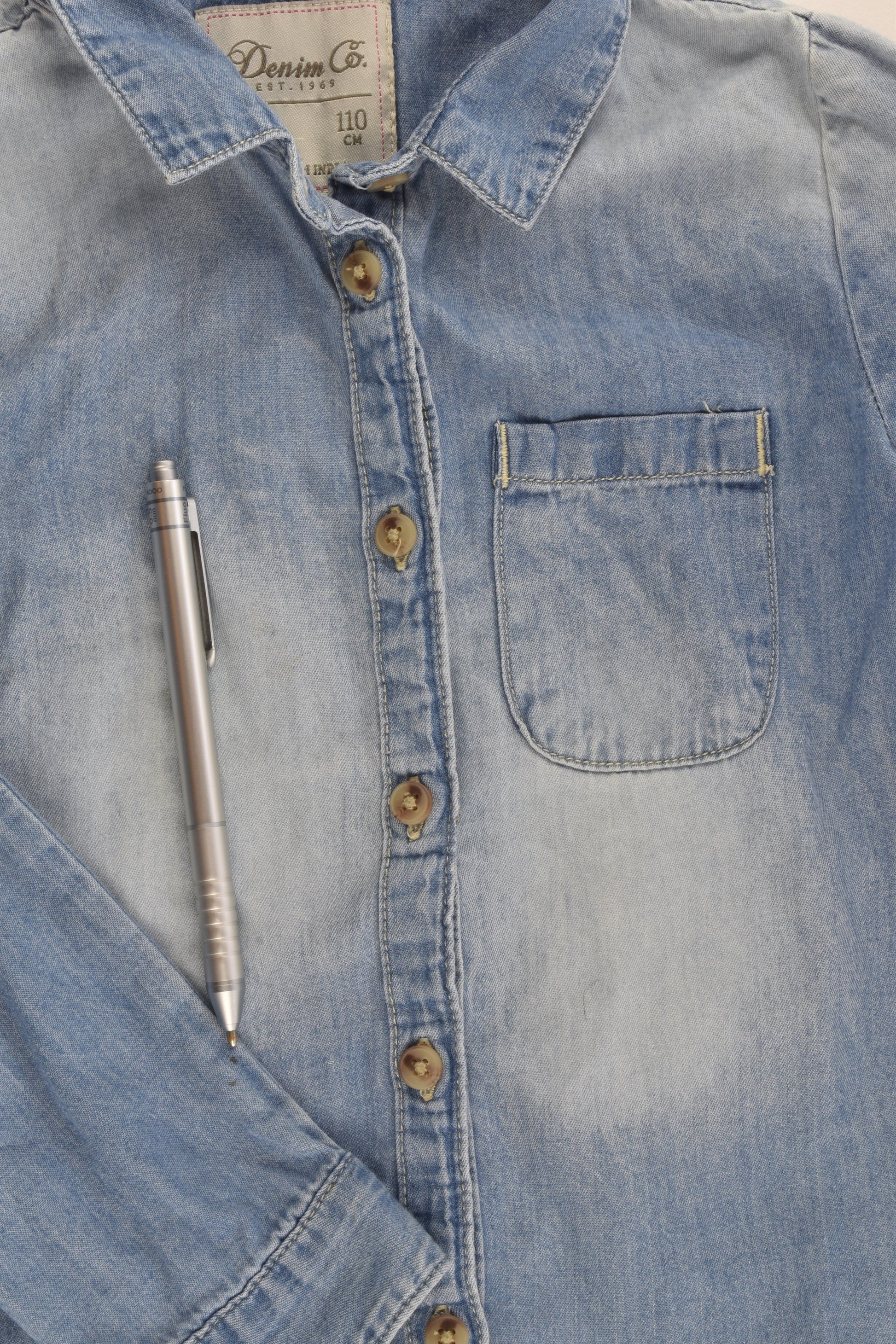 Denim Co. Size 4-5 (110 cm) Lightweight Denim Shirt