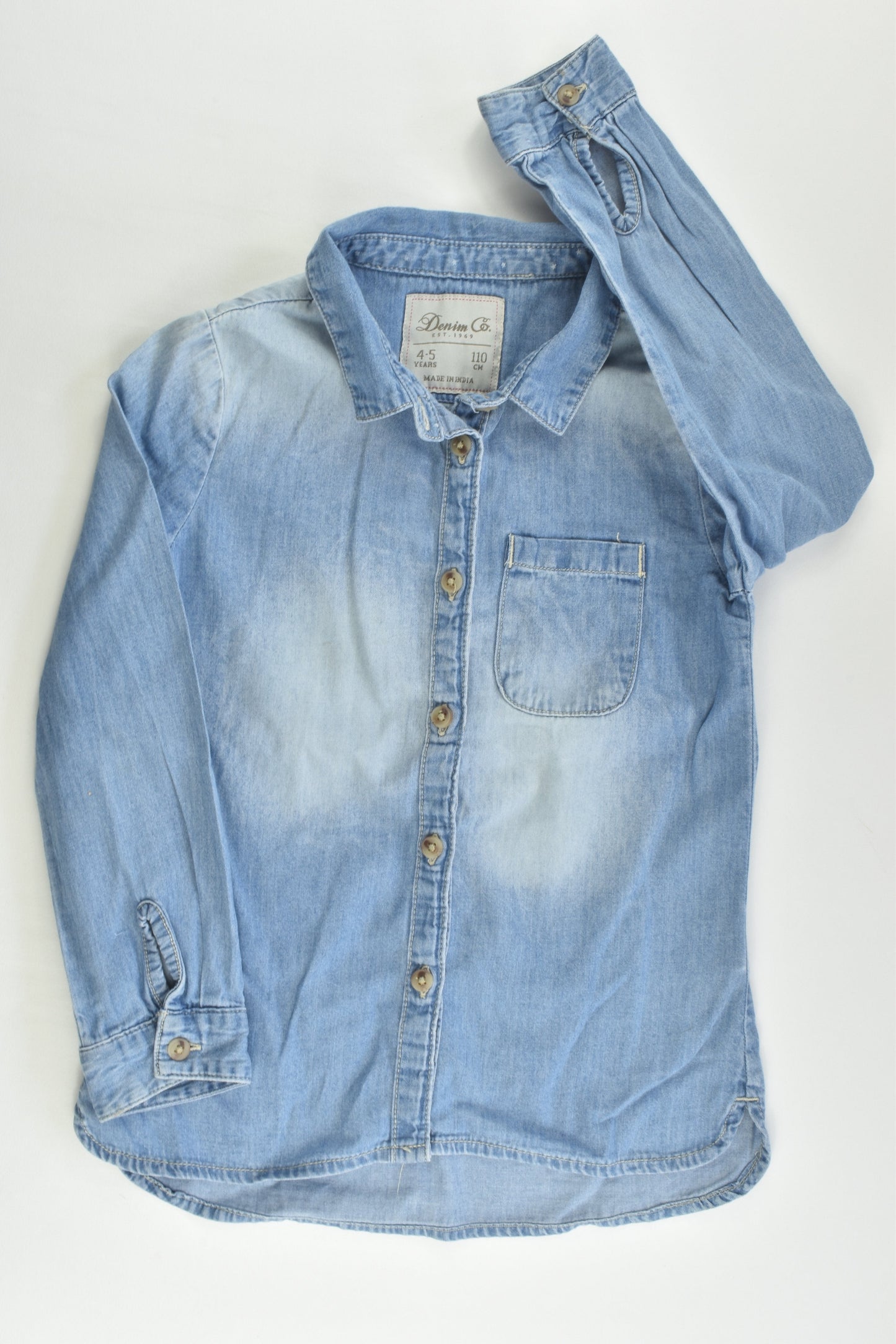 Denim Co. Size 4-5 (110 cm) Lightweight Denim Shirt