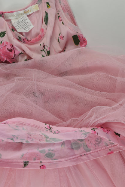 Designer Kidz Size 4 Floral Tulle Dress