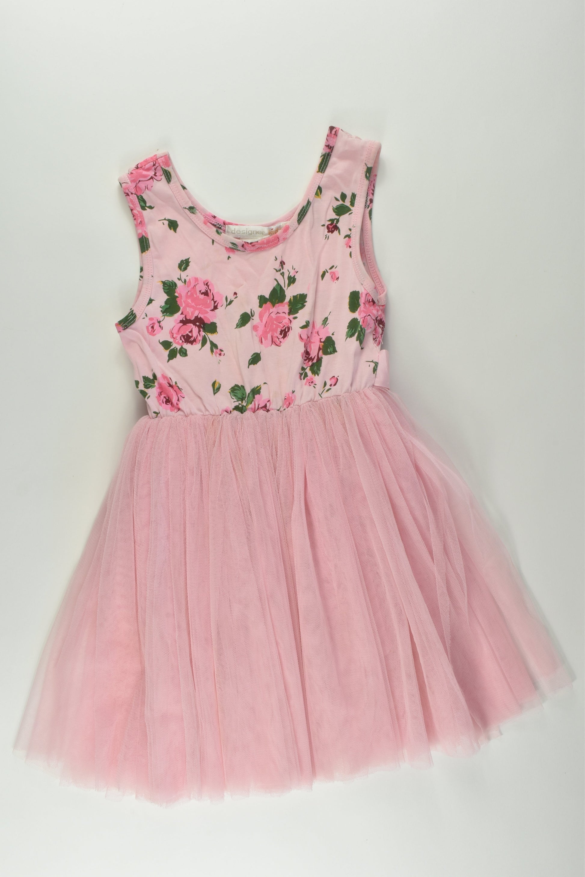 Designer Kidz Size 4 Floral Tulle Dress