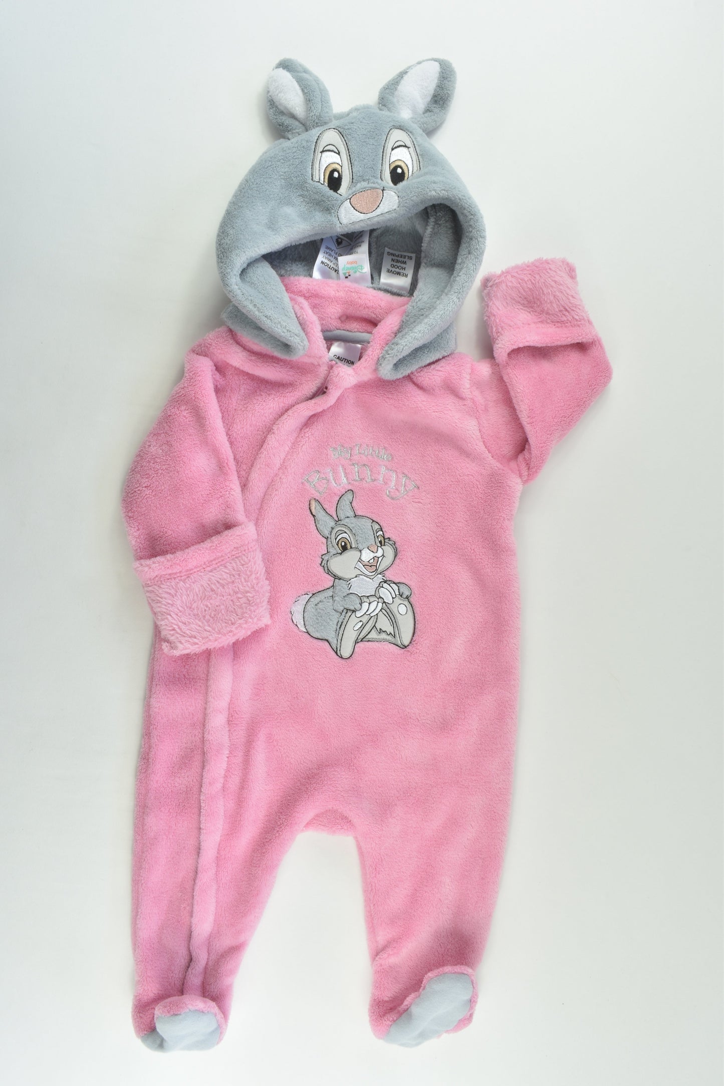 Disney Baby Size 00 Thumper 'My Little Bunny' Pramsuit with Removable Hood