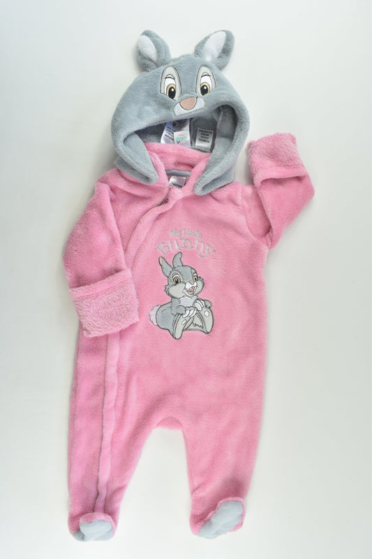 Disney Baby Size 00 Thumper 'My Little Bunny' Pramsuit with Removable Hood