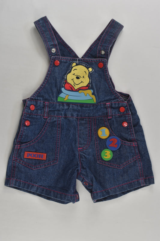 Disney Baby Size 000 Winnie the Pooh Short Denim Overalls