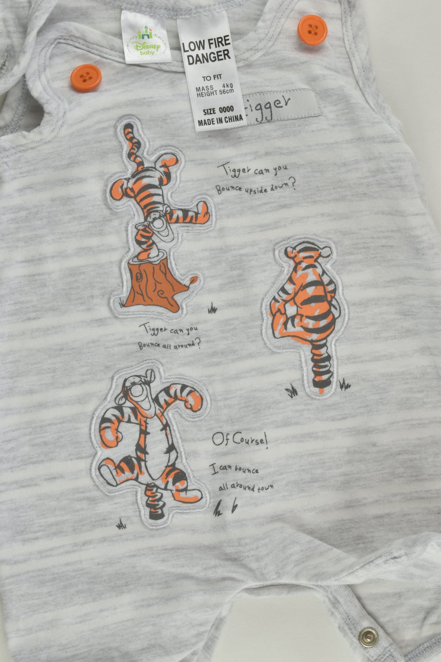 Disney Baby Size 0000 Tigger Short Romper