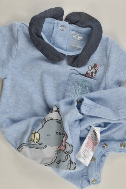 Disney Baby by Primark Size 00 (3-6 months, 68 cm) Dumbo Short Romper