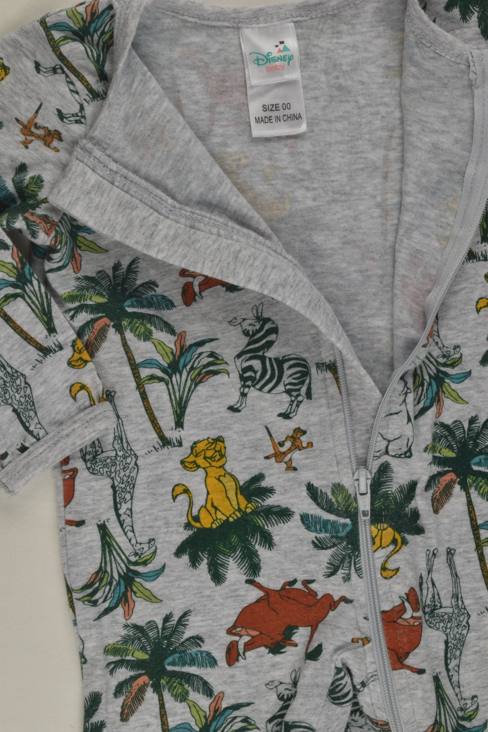 Disney Size 00 Lion King Footed Romper