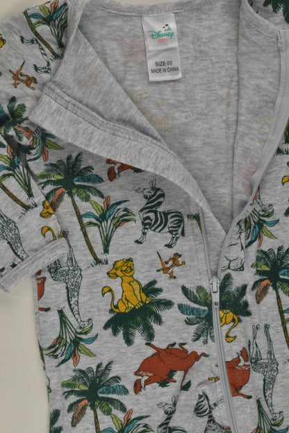 Disney Size 00 Lion King Footed Romper