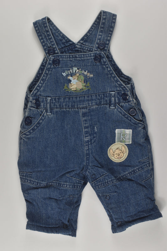 Disney Size 0000 Roo Denim Overalls