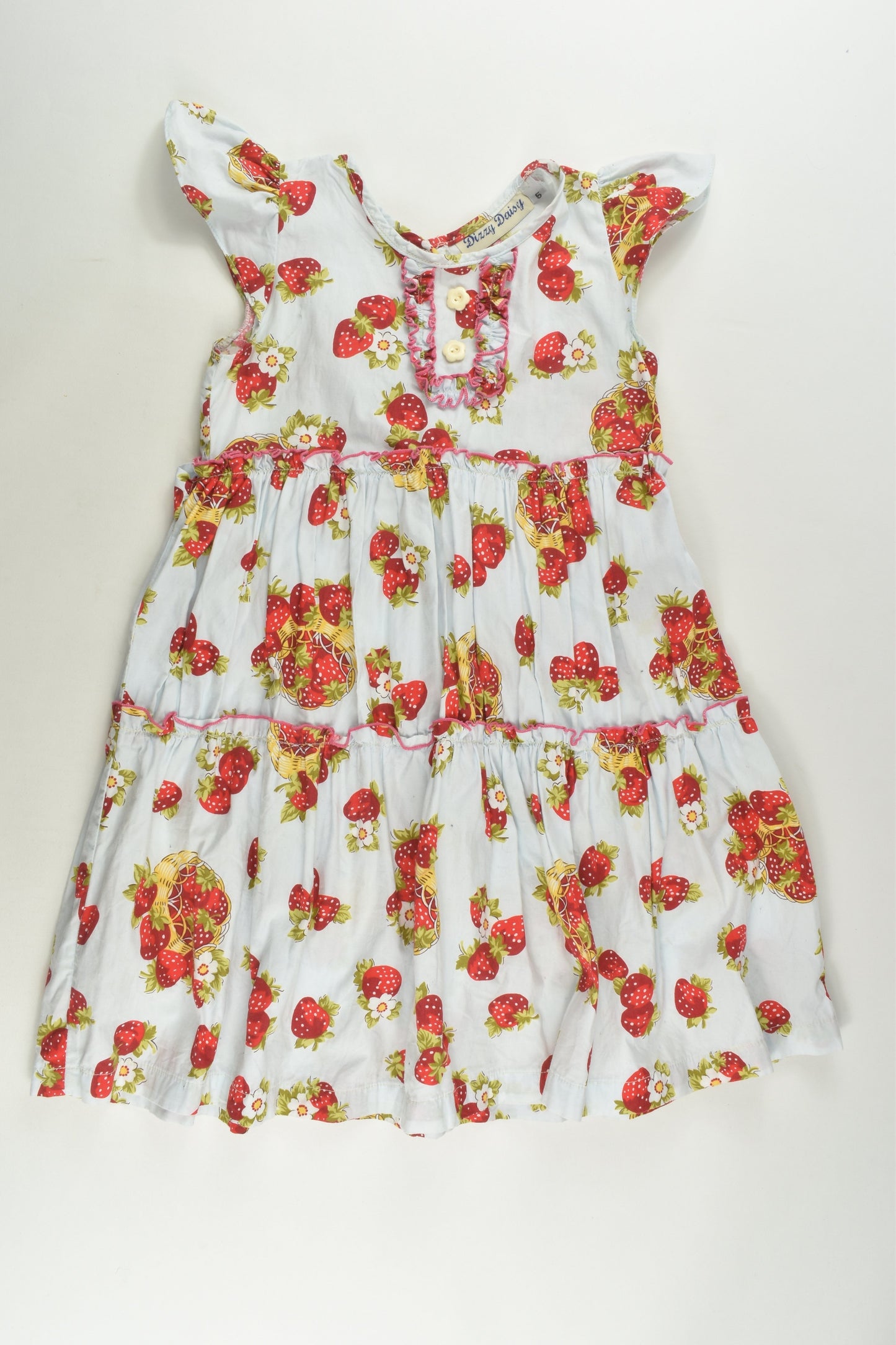 Dizzy Daisy Size 5 Handmade Strawberries Dress