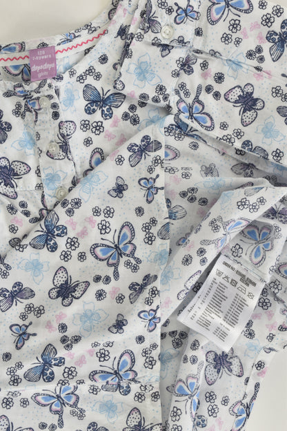 Dopodopo Size 7-8 (128 cm) Butterflies and Flowers Blouse