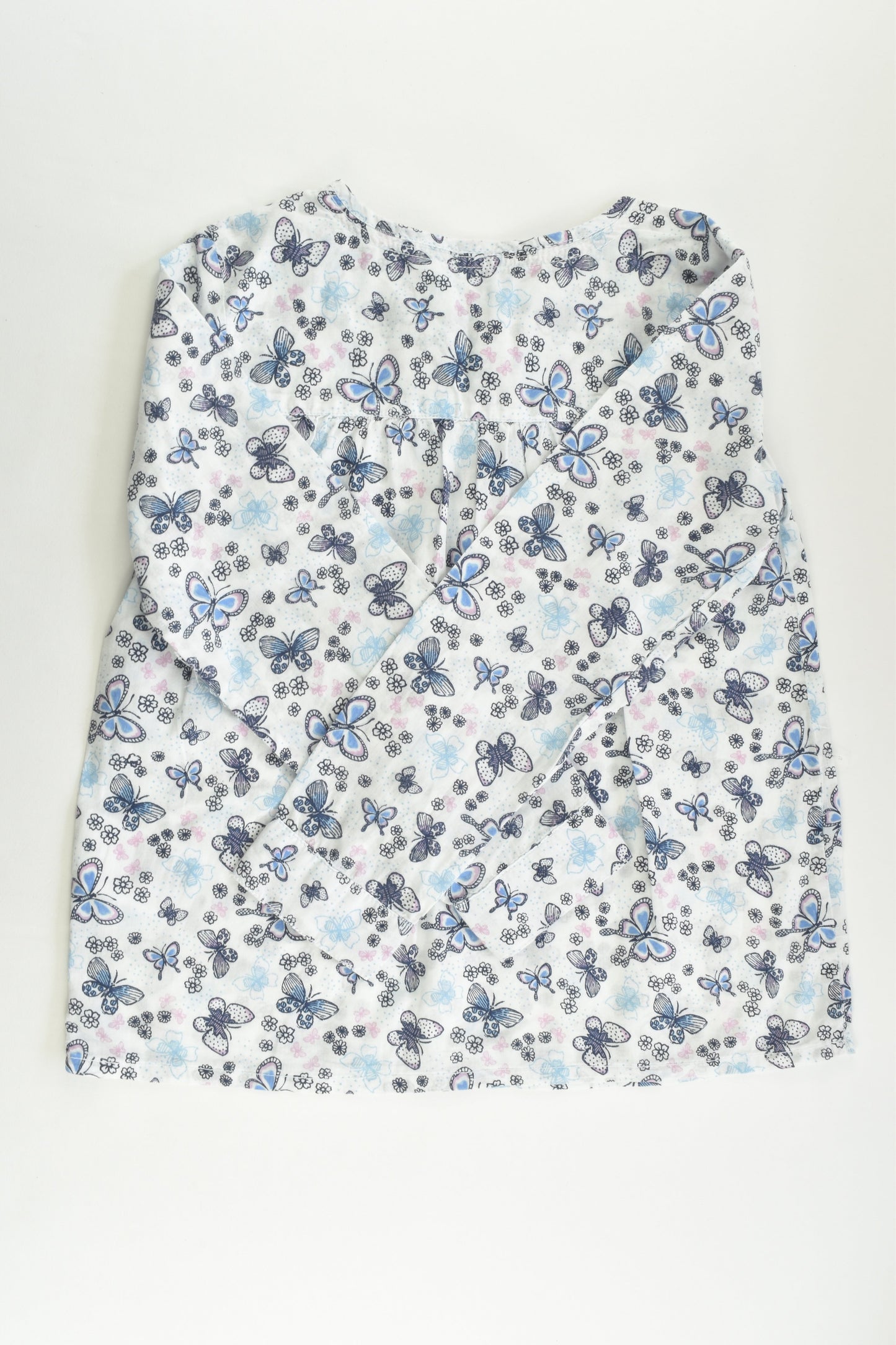 Dopodopo Size 7-8 (128 cm) Butterflies and Flowers Blouse