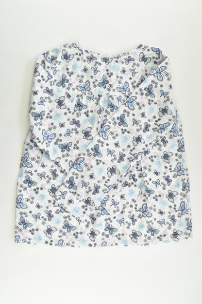 Dopodopo Size 7-8 (128 cm) Butterflies and Flowers Blouse