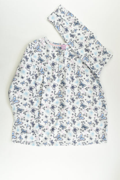 Dopodopo Size 7-8 (128 cm) Butterflies and Flowers Blouse