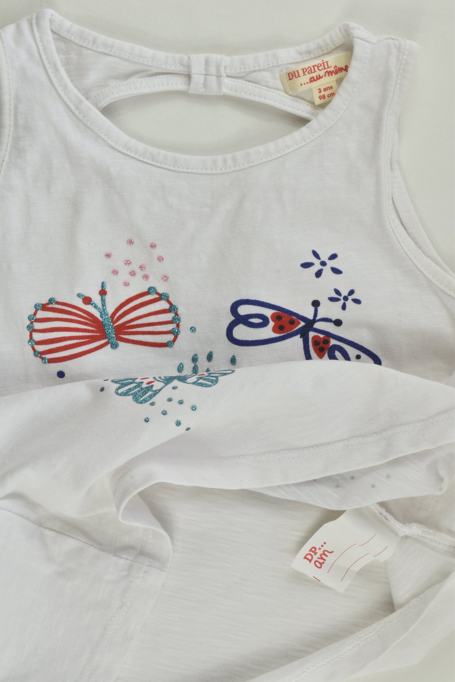 Du Pareil Au Même Size 3 (98 cm) Butterflies and Ladybug Tank Top