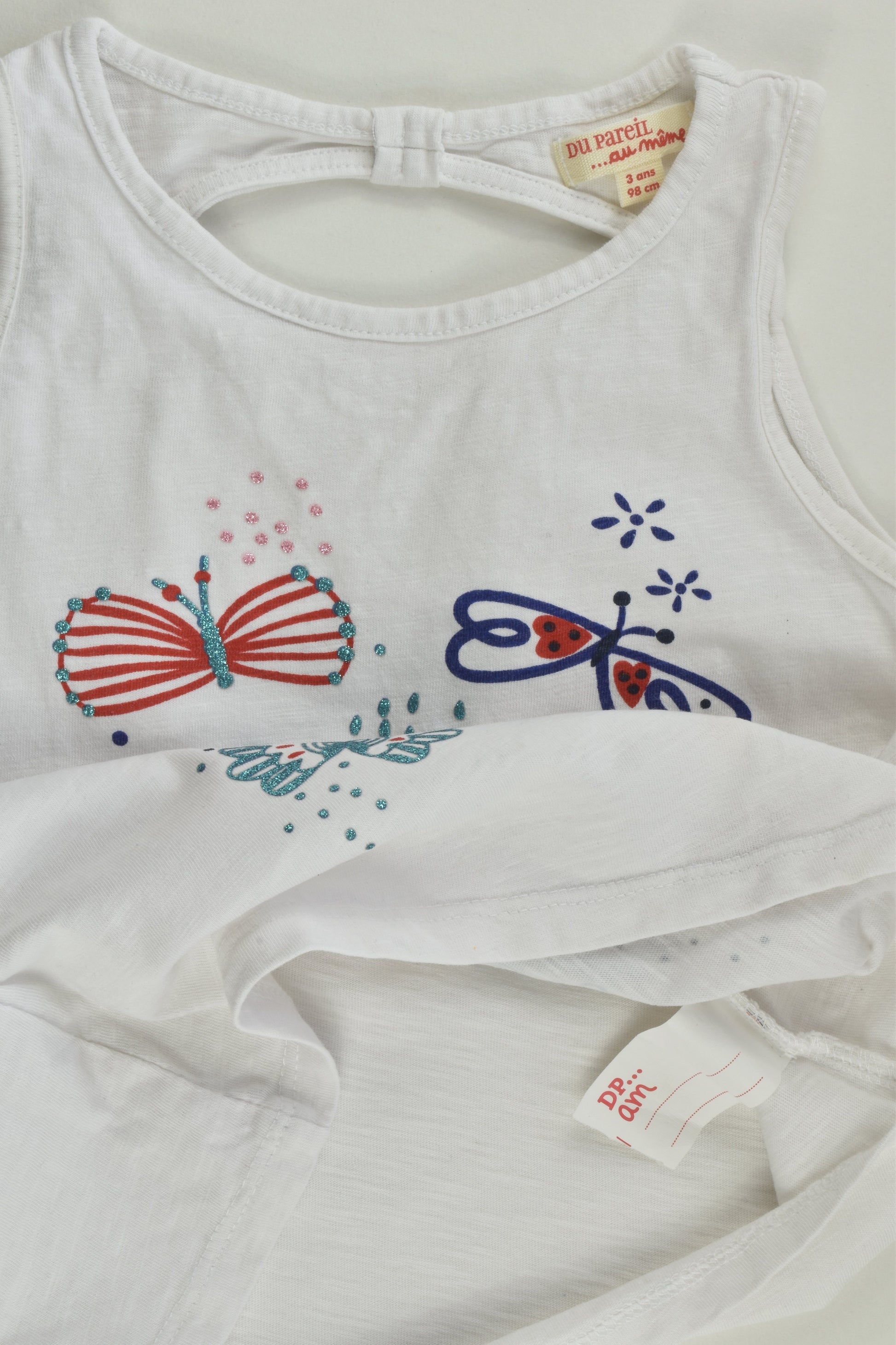 Du Pareil Au Même Size 3 (98 cm) Butterflies and Ladybug Tank Top