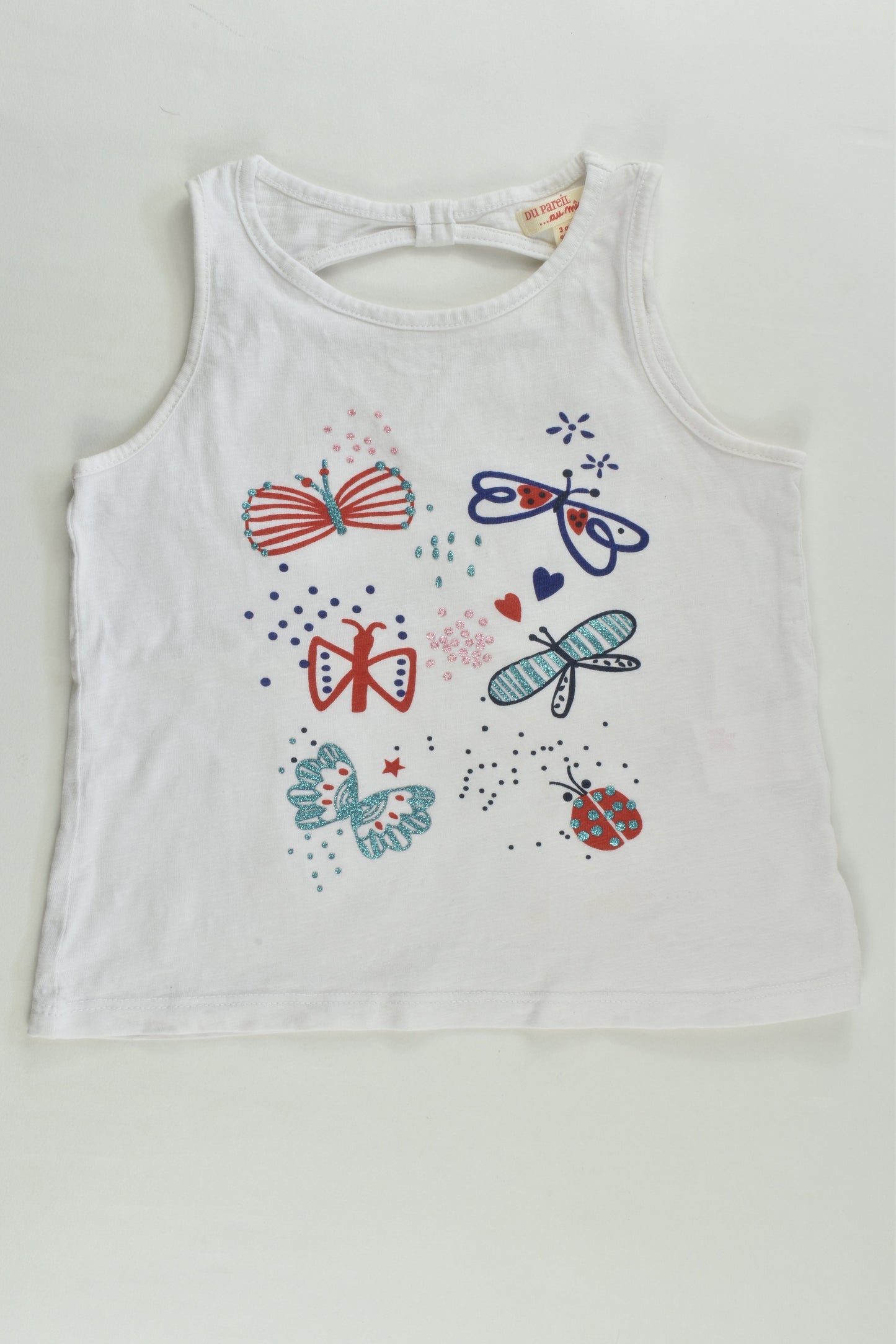 Du Pareil Au Même Size 3 (98 cm) Butterflies and Ladybug Tank Top