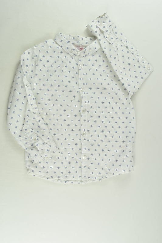 Du Pareil Au Même Size 4 Linen Blend Shirt