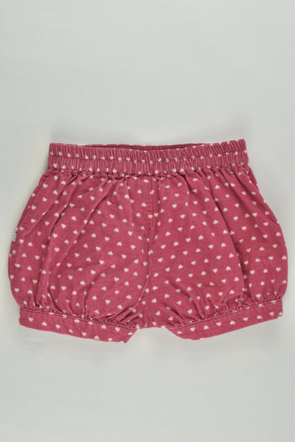 Dymples Size 0 Love Hearts Cord Shorts