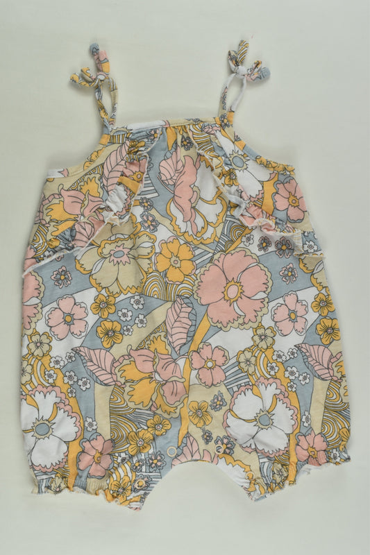 Dymples Size 0 Retro Print Short Romper