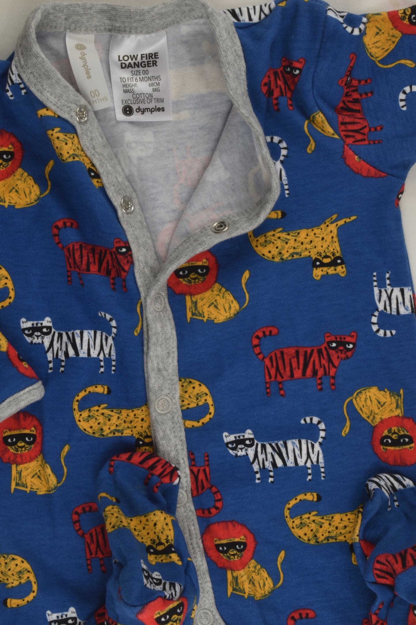 Dymples Size 00 Footed Romper