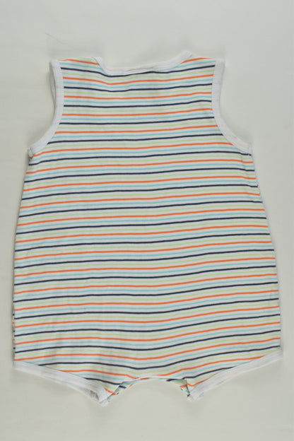 Dymples Size 00 Striped Short Romper