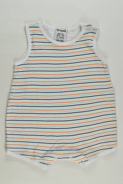Dymples Size 00 Striped Short Romper