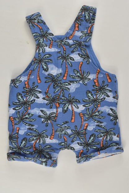 Dymples Size 000 Palm Trees Short Overalls