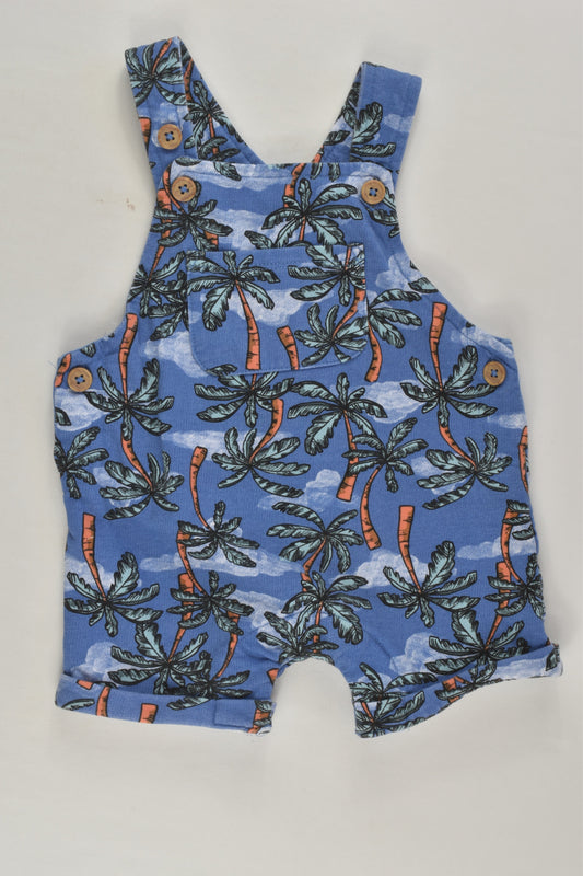 Dymples Size 000 Palm Trees Short Overalls