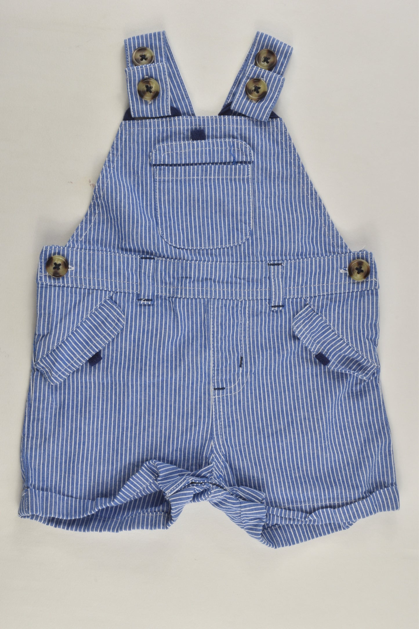 Dymples Size 000 Striped Short Overalls