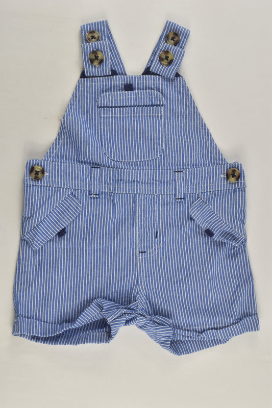 Dymples Size 000 Striped Short Overalls