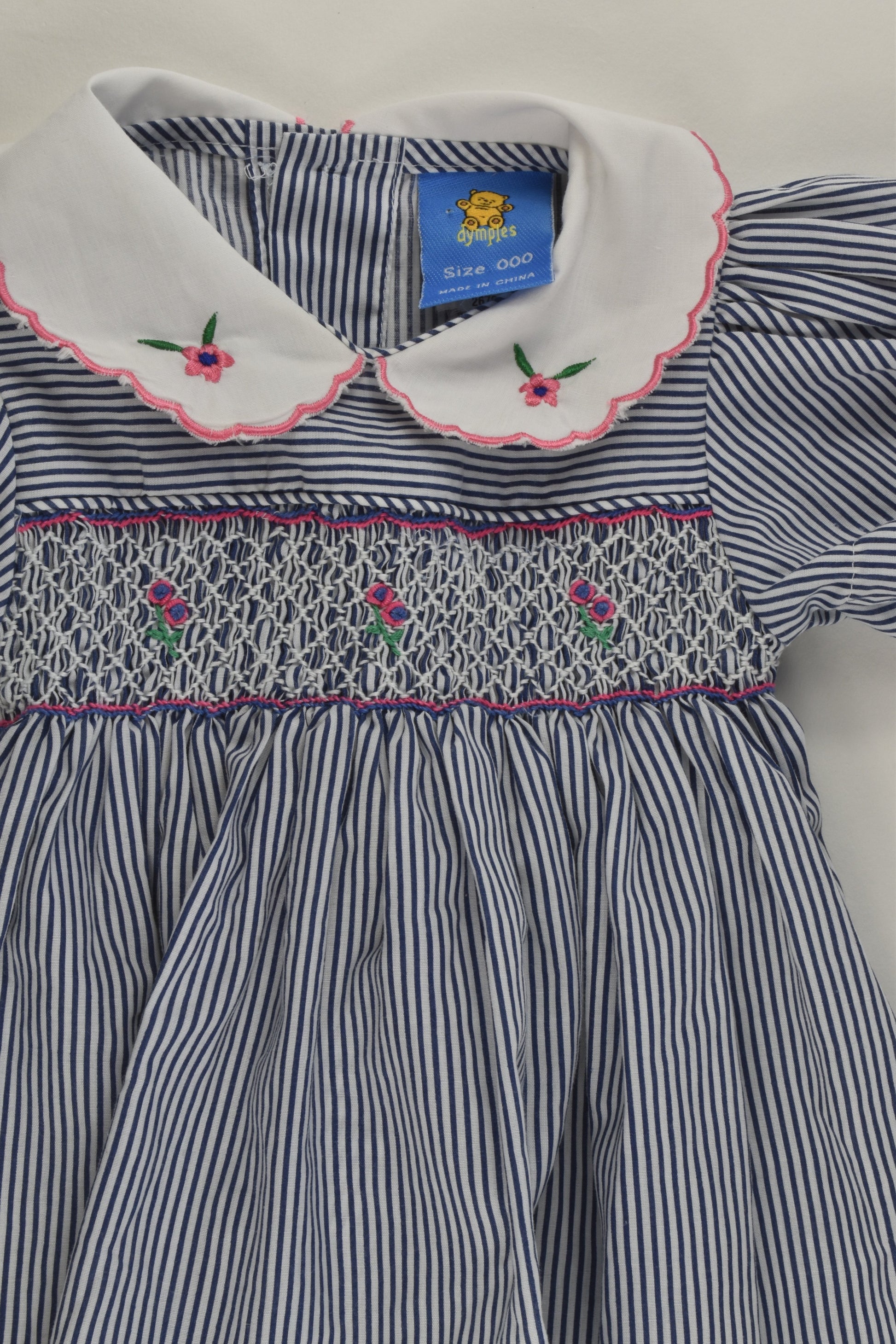 Dymples Size 000 Vintage Smocked Dress