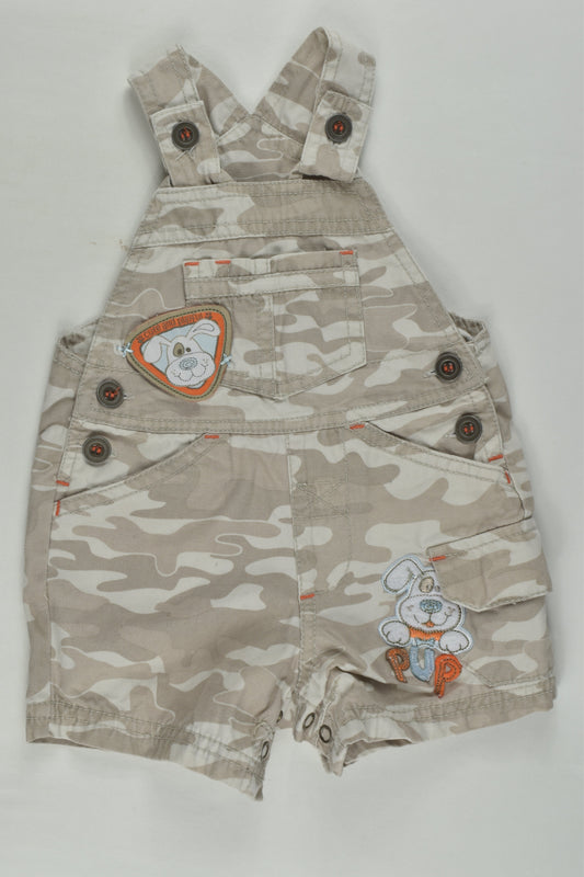 Dymples Size 0000 Camouflage Pup Short Overalls