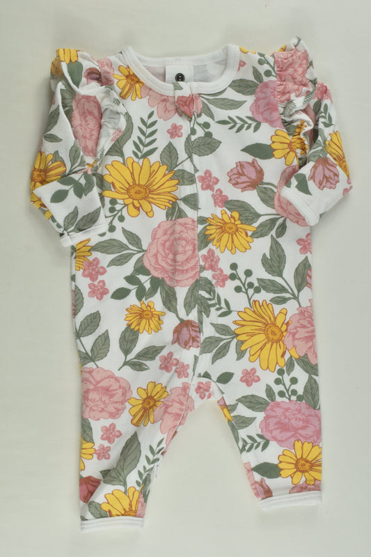 Dymples Size 0000 Floral Romper