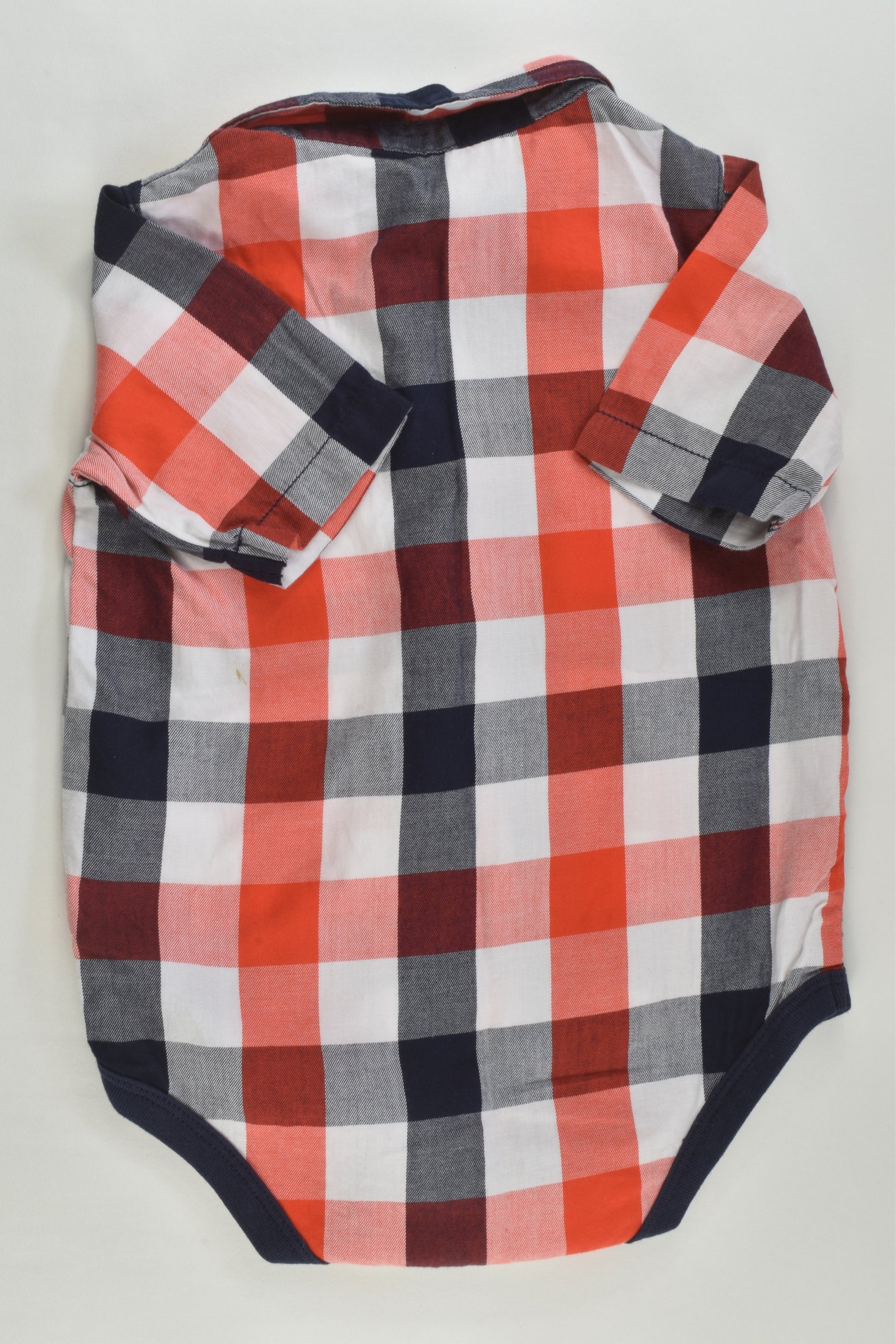 Dymples Size 1 Checked Collared Bodysuit
